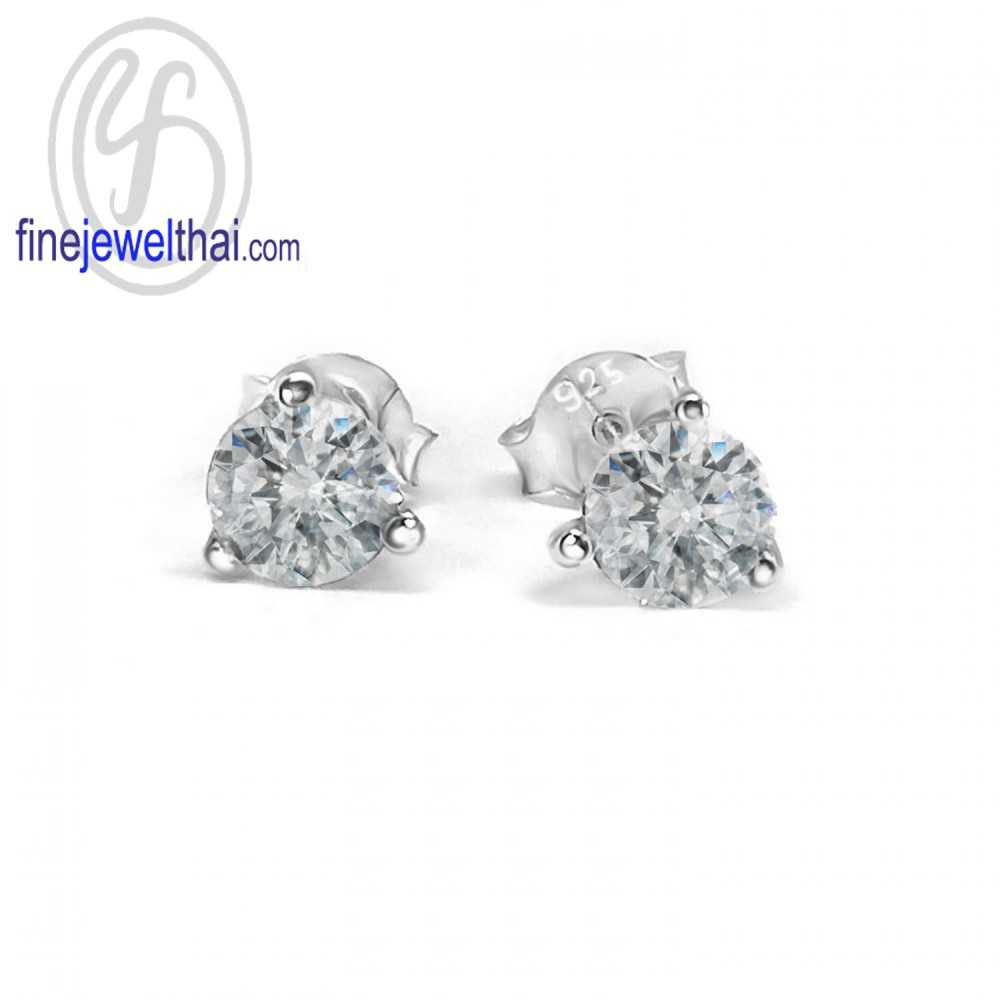ต่างหู-ต่างหูเพชร-ต่างหูเงิน-เพชร-เงินแท้-925-ออกแบบพิเศษ-E1025cz_5m