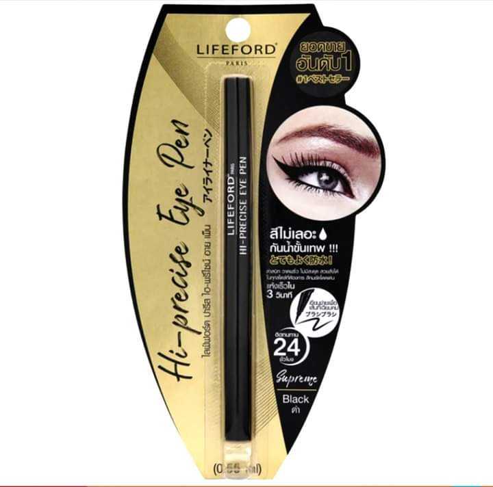 Lifeford Eyeliner Hi-Precise Eye Pen ไลฟ์ฟอร์ด ปารีส ไฮ-เพอไซส์ อาย เพ็น สีดำ ปริมาณ 0.55 ml. 