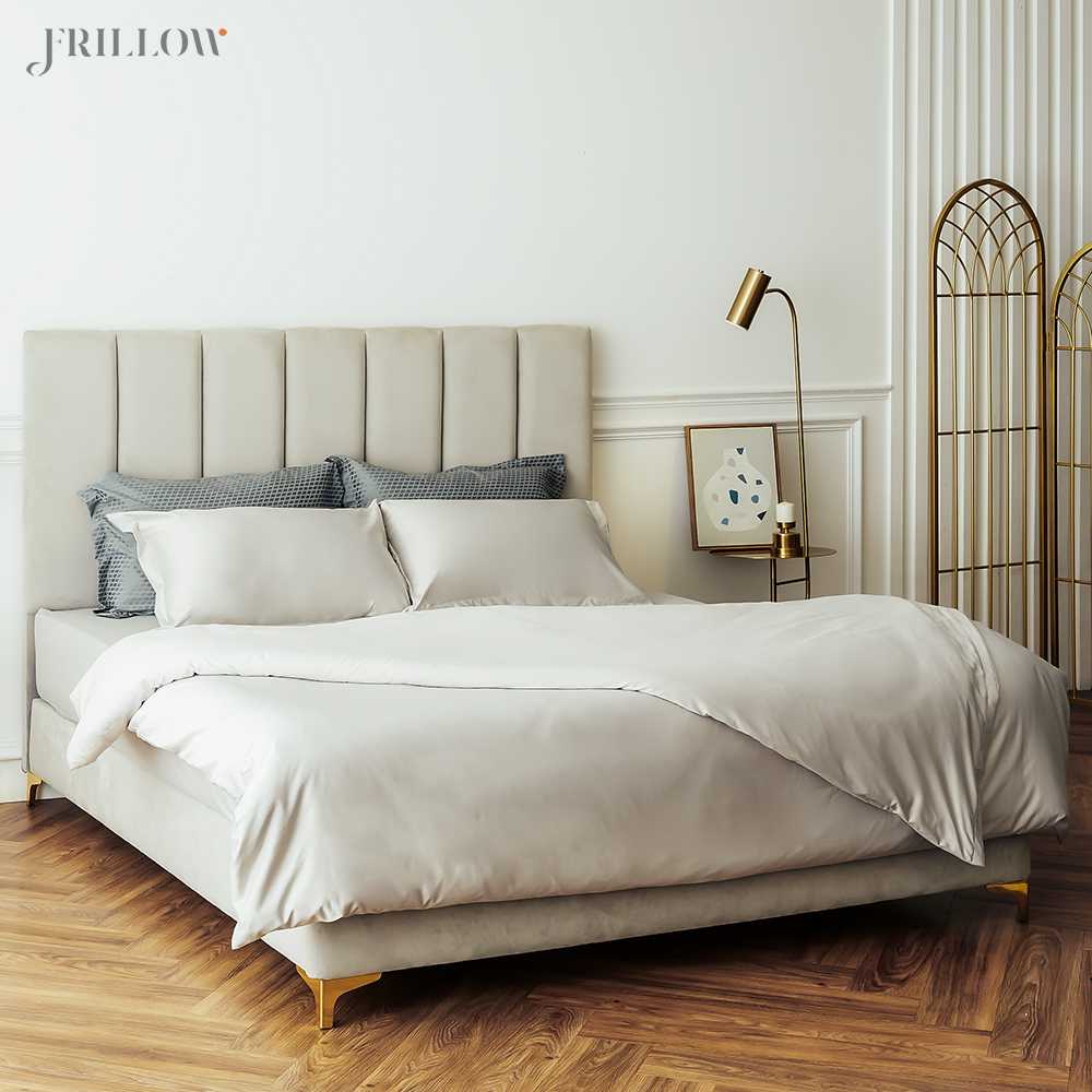 Frillow Prestige Collection ปลอกหมอนหนุน 800TC Smart Cotton Silk สี Bright Beige