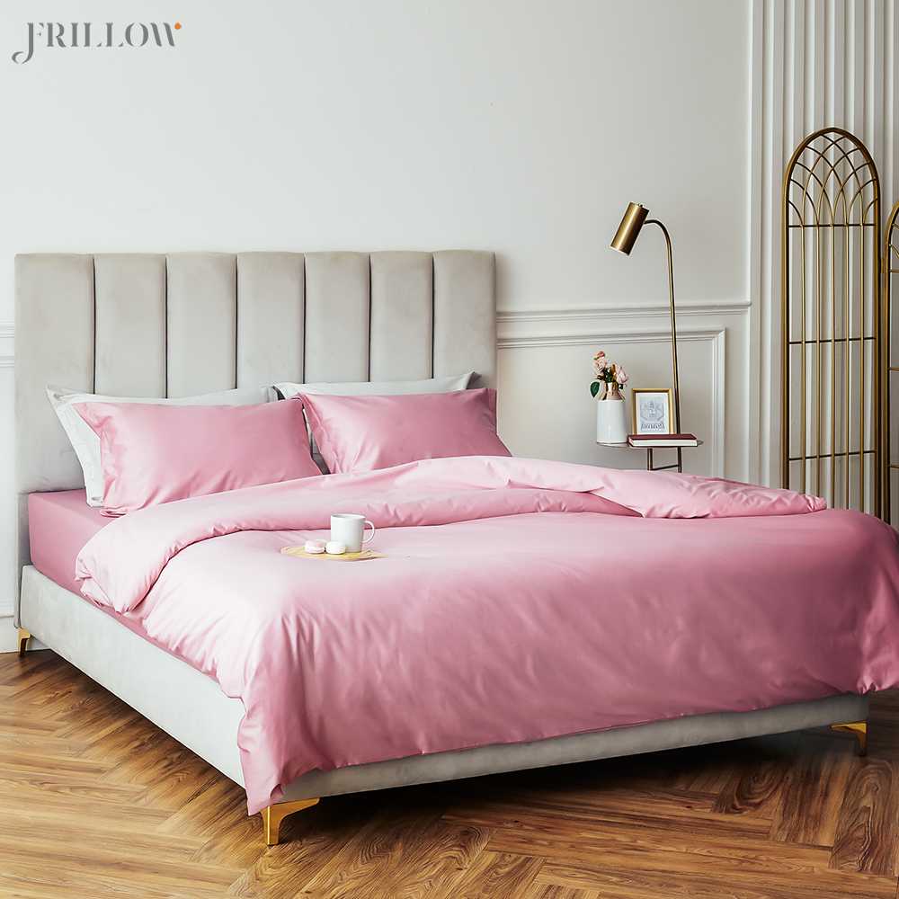 Frillow Prestige Collection ปลอกหมอนหนุน 800TC Smart Cotton Silk สี Bright Pink