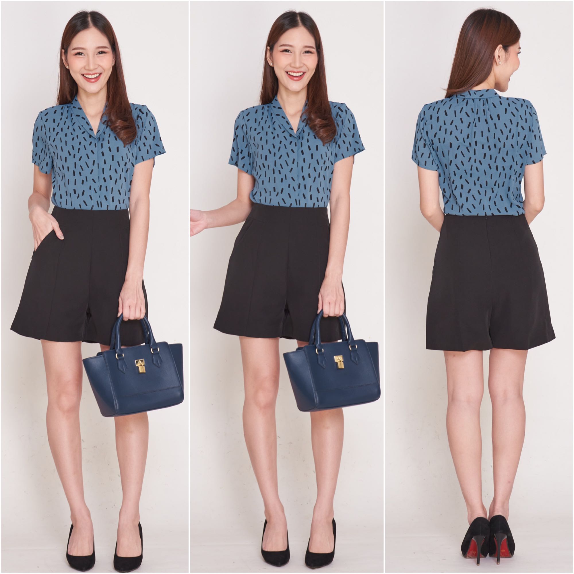 เสื้อ#8417ลายเส้น