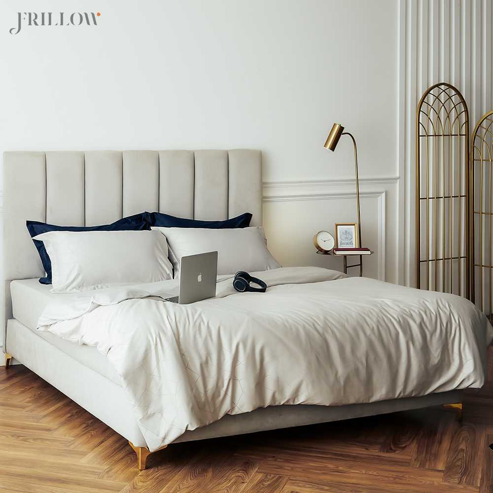 Frillow Prestige Collection ปลอกหมอนหนุน 800TC Smart Cotton Silk สี Flawless Sand