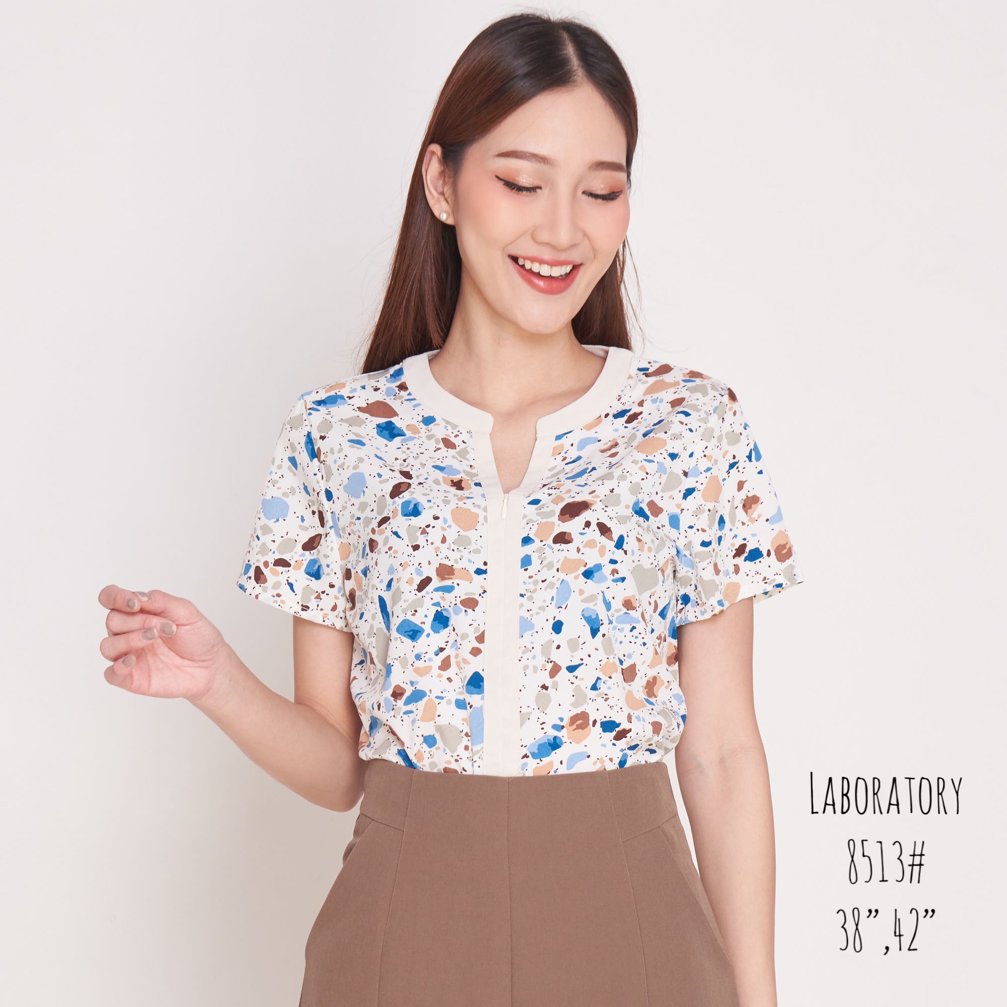 เสื้อ#8513ลายหินอ่อน