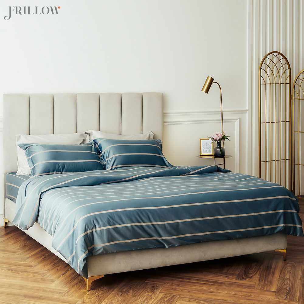 Frillow Prestige Collection ปลอกหมอนหนุน 800TC Smart Cotton Silk สี Eclipse Grey