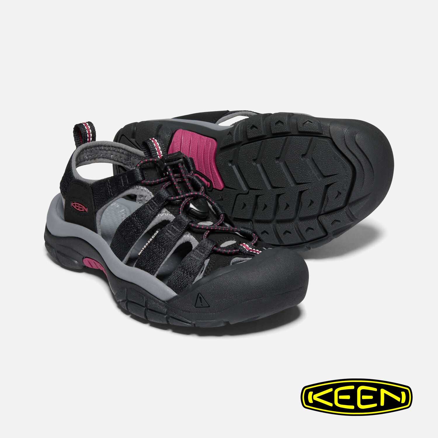 KEEN Women's Newport H2 - Black/Raspberry Wine รองเท้า ผู้หญิง คีน แท้ รุ่นฮิต