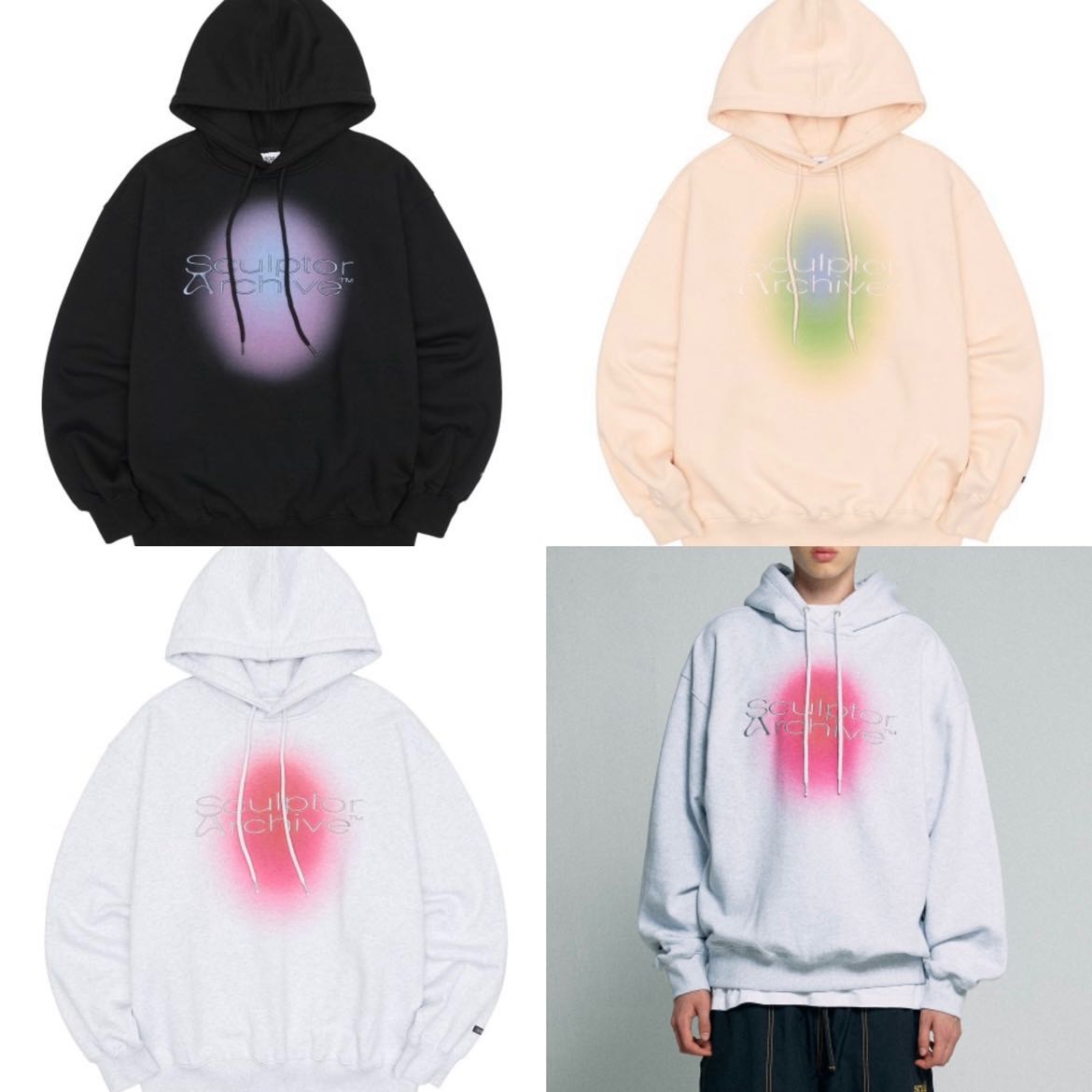 พรีออเดอร์ Sculptor Colour Logo Hoodie Apricot
