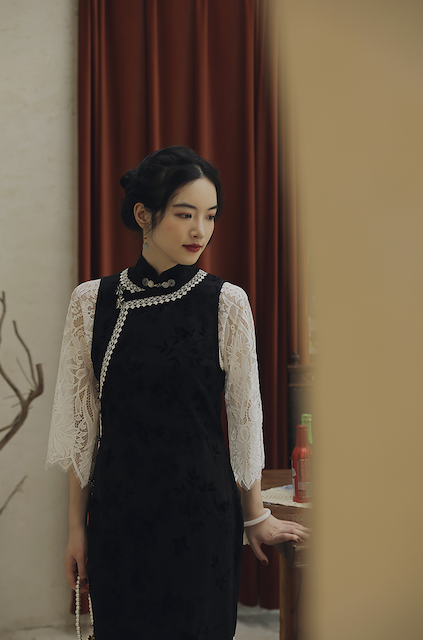 Shallow frown Fu summer and autumn new young girl cheongsam retro Republic