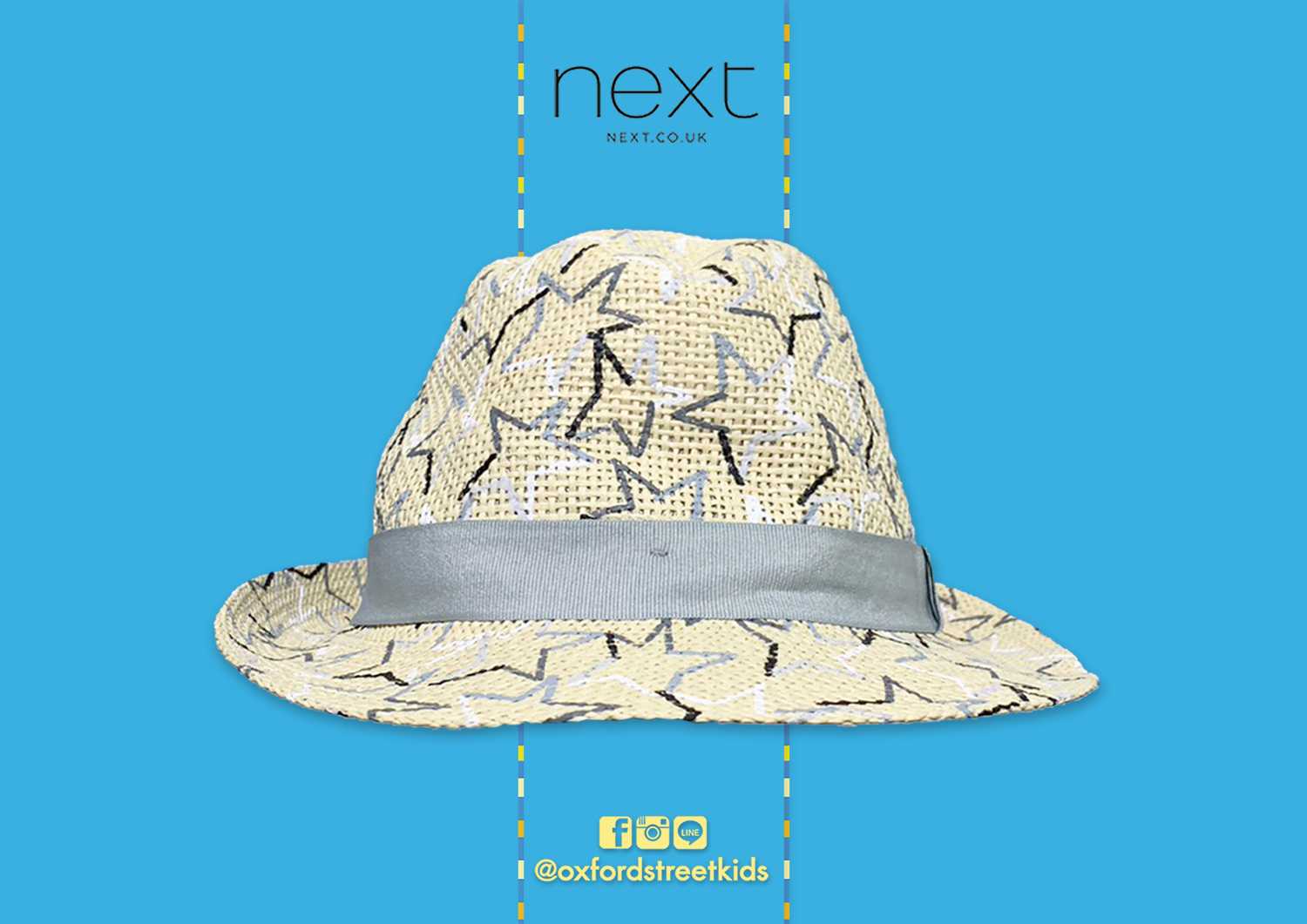 𝐒𝐀𝐋𝐄❗️ [1-3Y] Next Star Straw Hat หมวกสานเด็ก ลายดาว