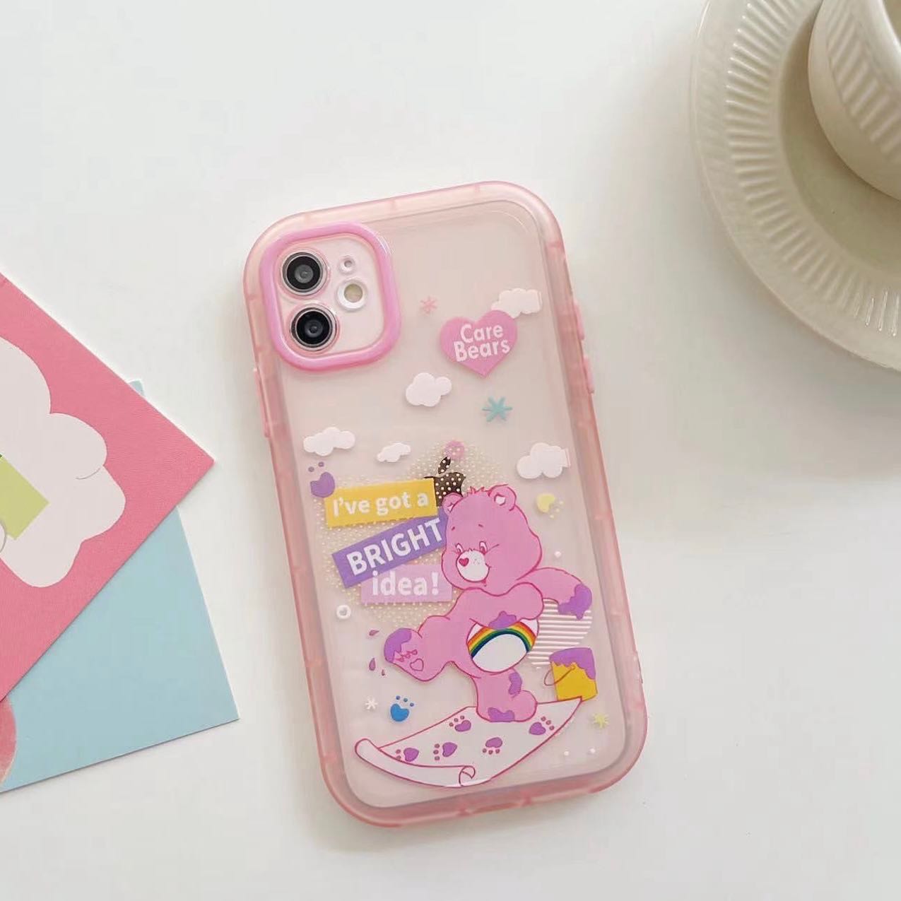 เคสนิ่มสีเจลลี่สดใสๆ พร้อมส่ง 4 ลาย🧸💐