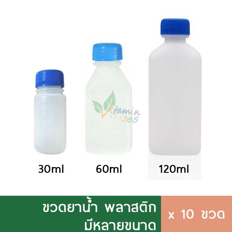 (10ขวด) ขวดพลาสติก ขวดยาน้ำ ขวดบรรจุภัณฑ์ plastic bottle -มีหลายขนาด ...