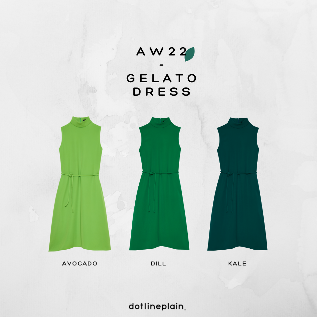 AW22 / GELATO DRESS - 3 SHADES OF GREEN