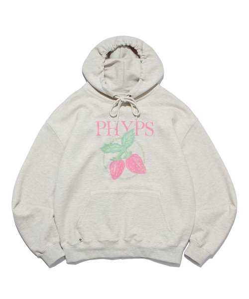 (พร้อมส่ง) Phyps strawberry hoodie oatmeal