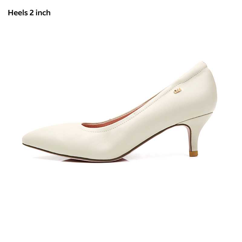 Diana Heel 2 Inc in Ivory white