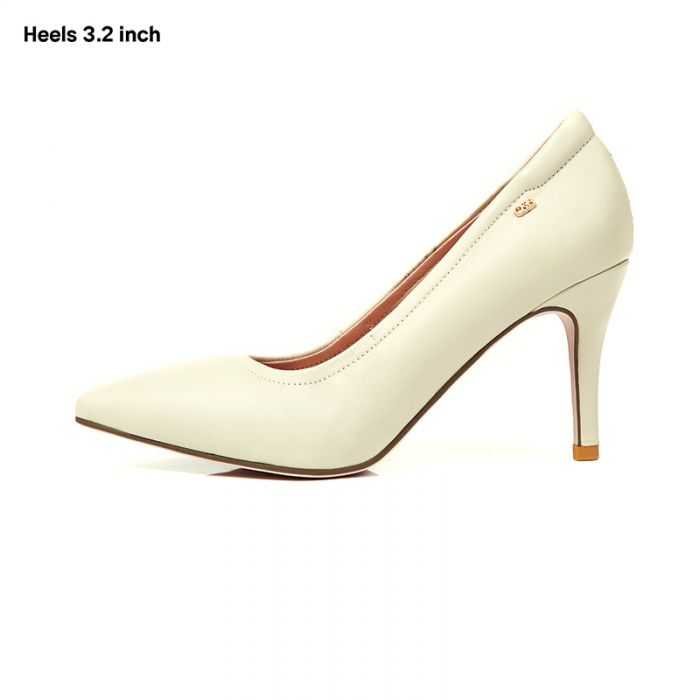 Diana Heel 3.2 Inc in Ivory white