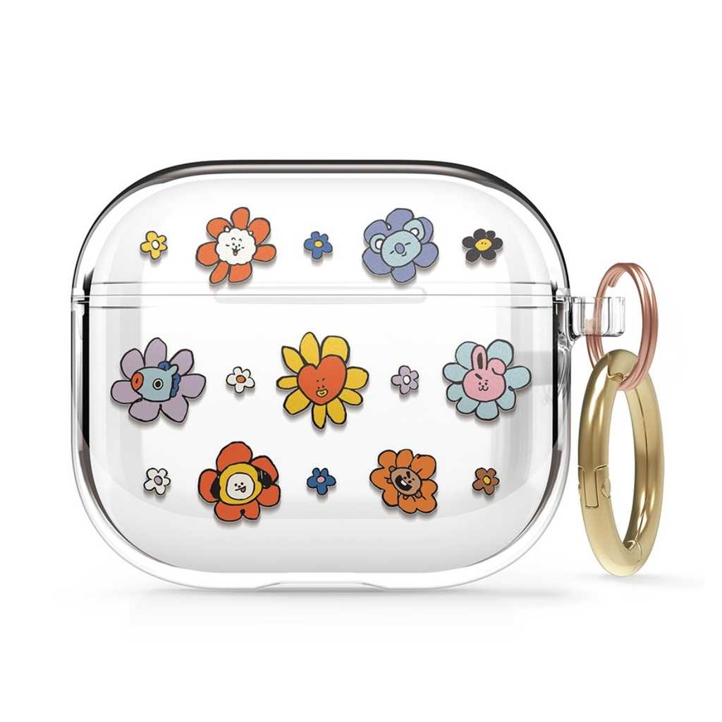 Elago line freinds collaboration BT21 flower clear hang case for Airpods 3/Airpods Pro