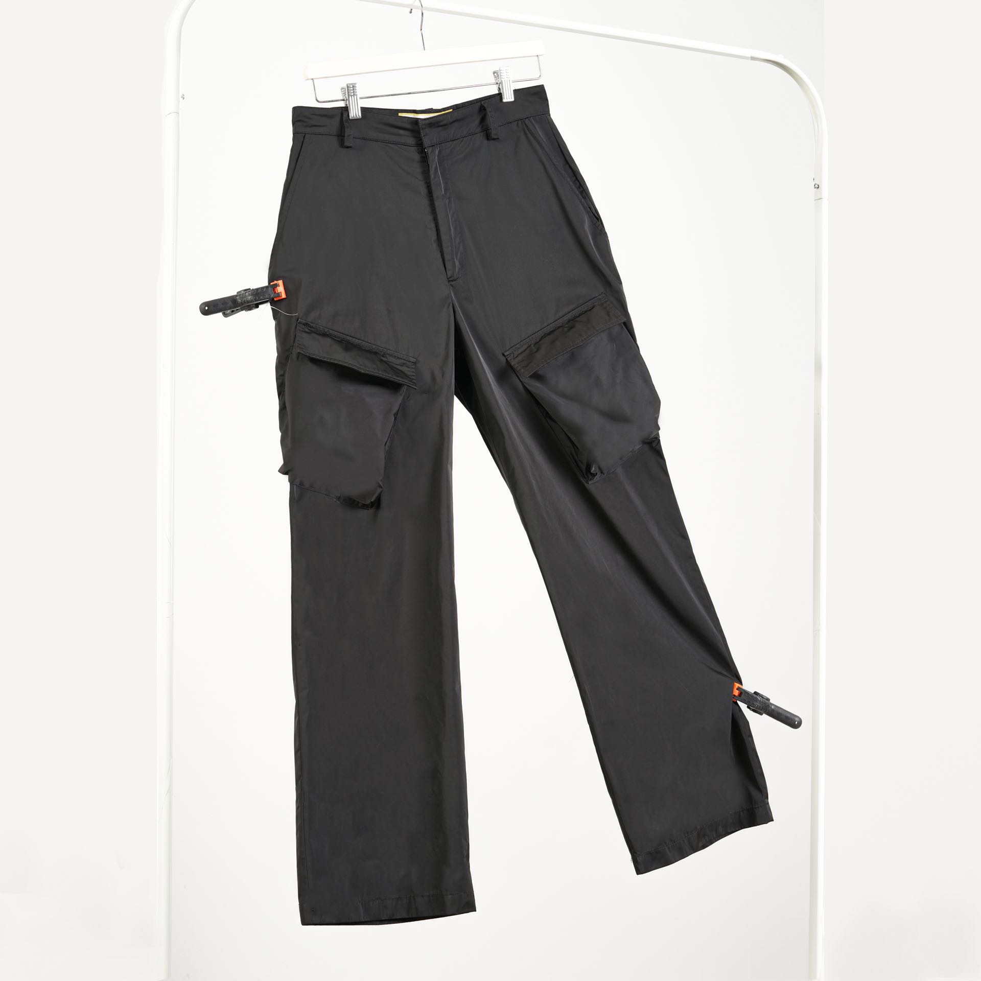 Flassy Cargo Nylon Trouser (Black)