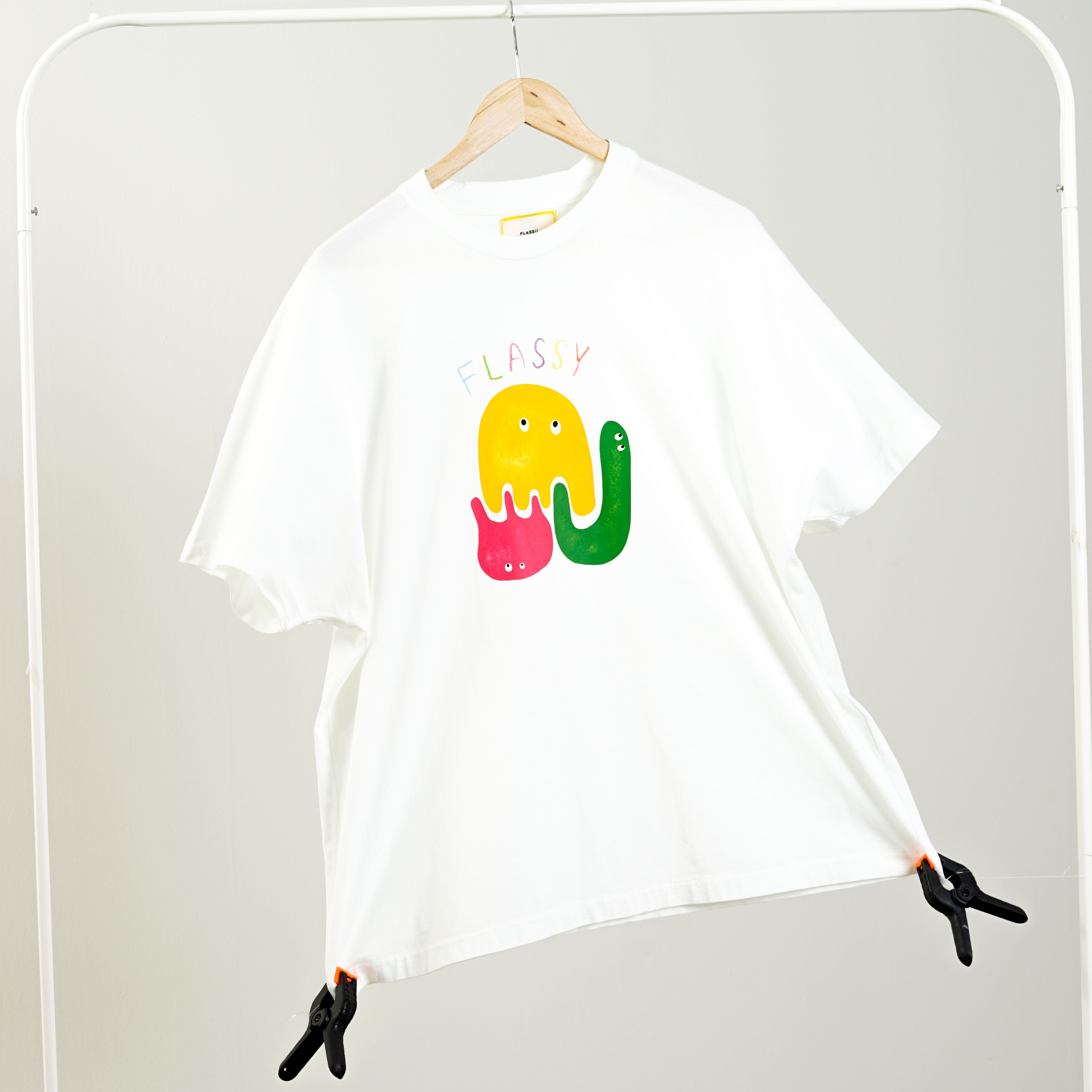 Flassy Doodle Oversized T-shirt (White)