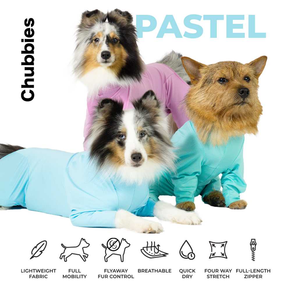 CH2 CHUBBIES Gelato pastel UPF 50+ Onesies ชุดกันขนร่วงสัตวเลี้ยง เสื้อสุนัขในบ้าน ในรถ กันขนร่วงหมา