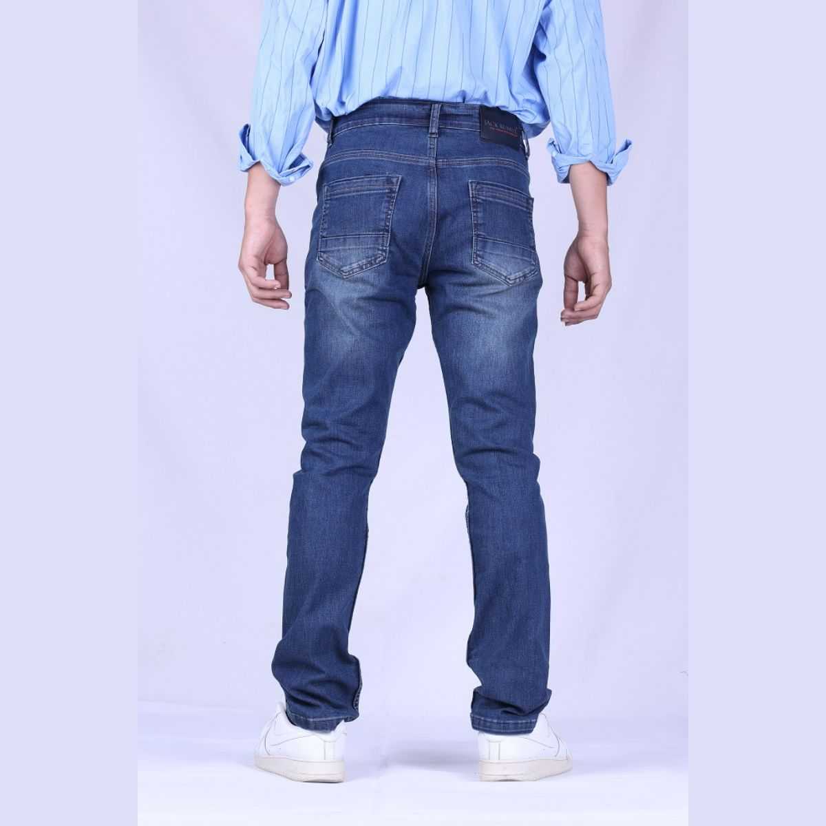 JACK RUSSEL กางเกงยีนส์ผู้ชาย ทรงกระบอกเล็ก รุ่น J-434 Slim-Fit กางเกงยีนส์แจ็ครัสเซล