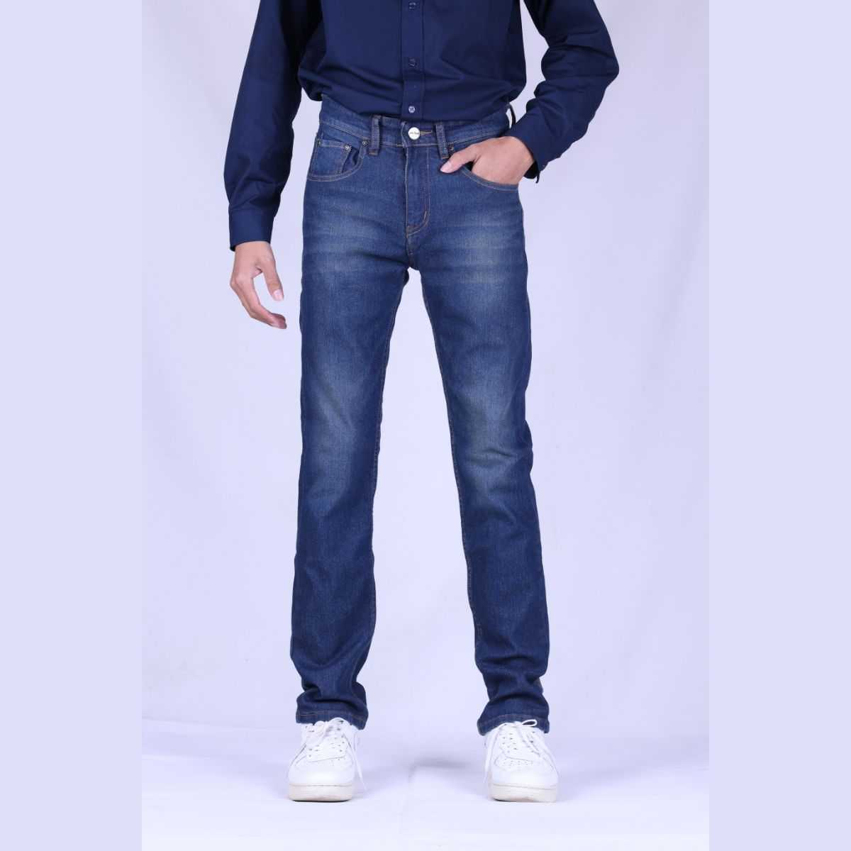 JACK RUSSEL กางเกงยีนส์ผู้ชาย ทรงกระบอกเล็ก รุ่น J-441 Slim-Fit กางเกงยีนส์แจ็ครัสเซล