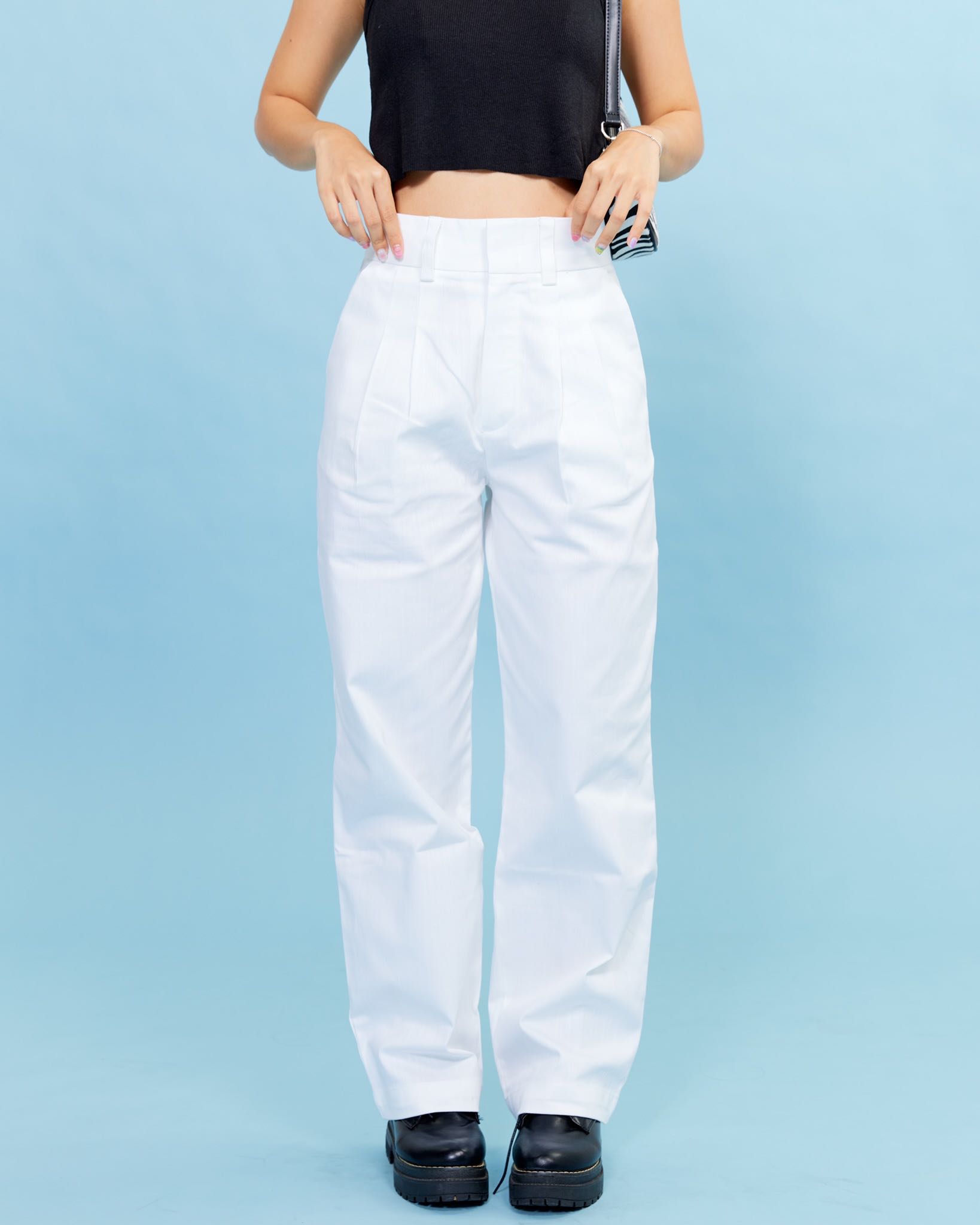 Lili pants กางเกงเอวสูง ทรงกระบอก