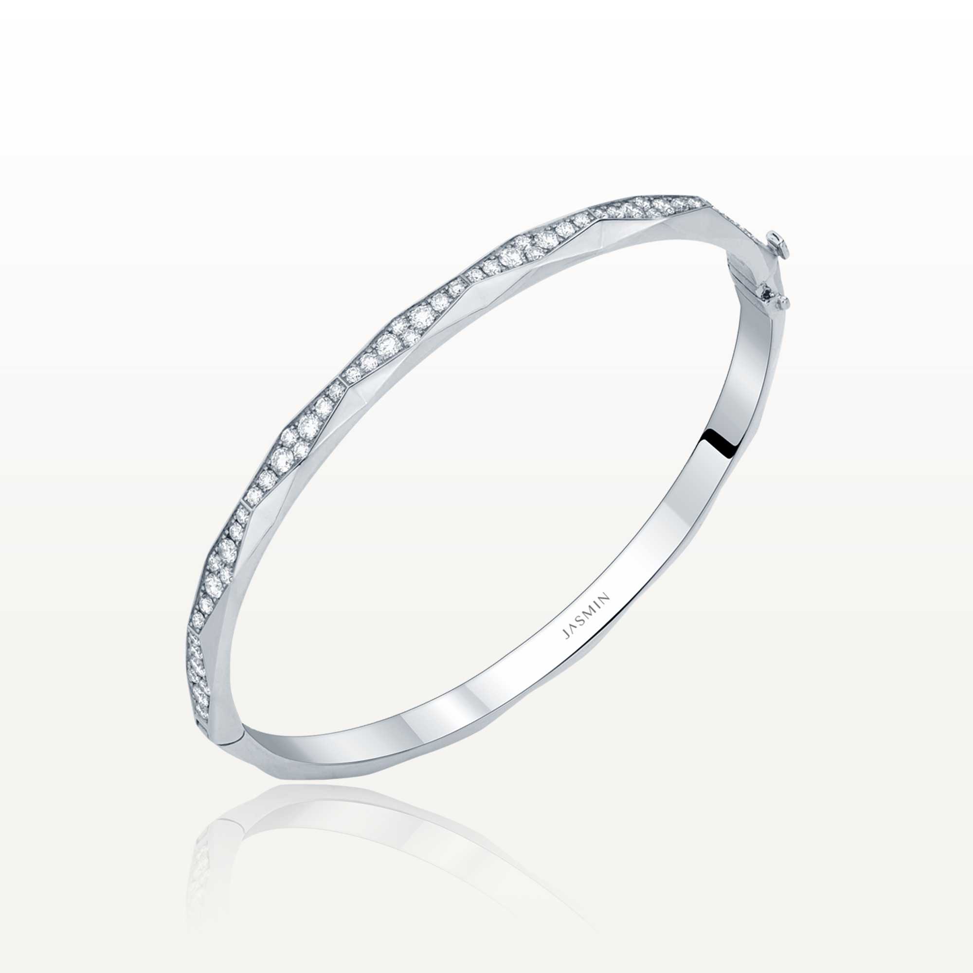 The Facet White Gold Bangle TF-B10