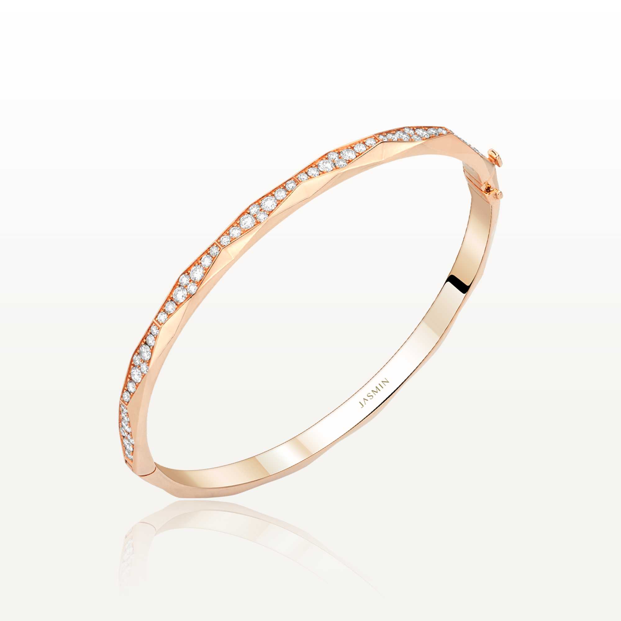 The Facet Pink Gold Bangle TF-B10