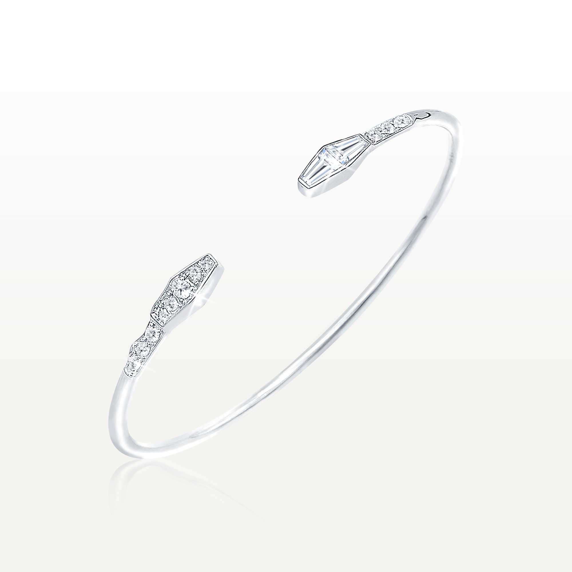 The Facet White Gold Bangle TF-B09