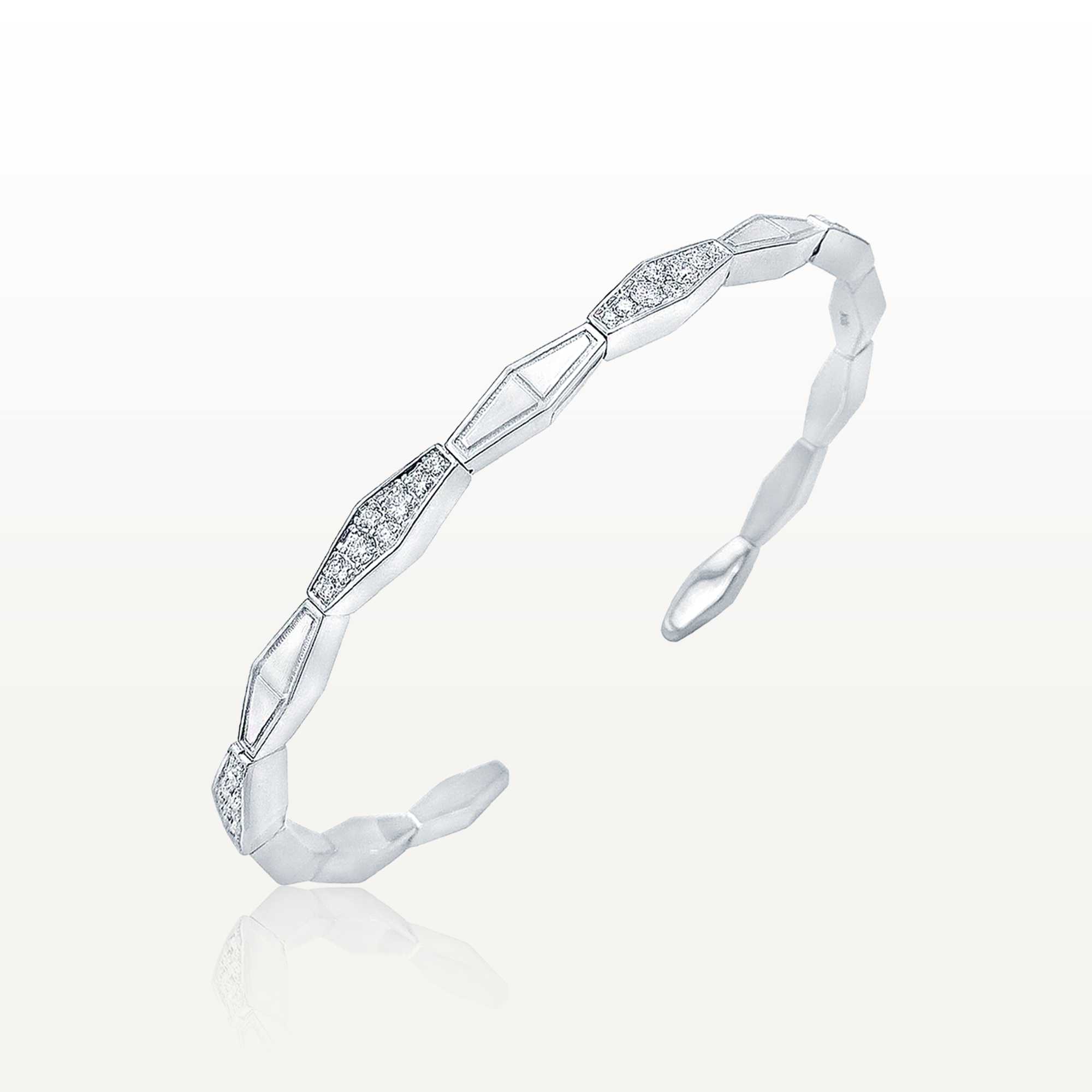 The Facet White Gold Bangle TF-B08