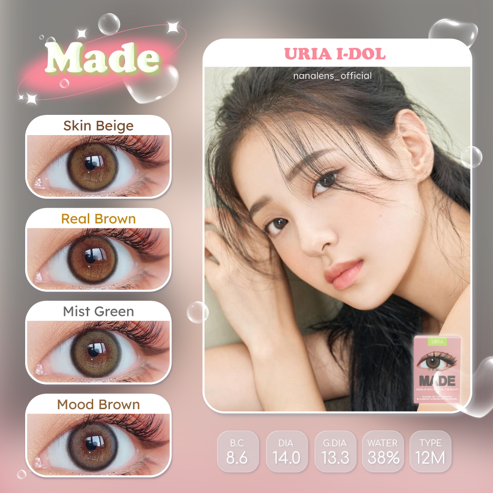 🍪Idollens รุ่น Made เลนส์รายปี ค่าสายตา 0.00 ถึง -5.50