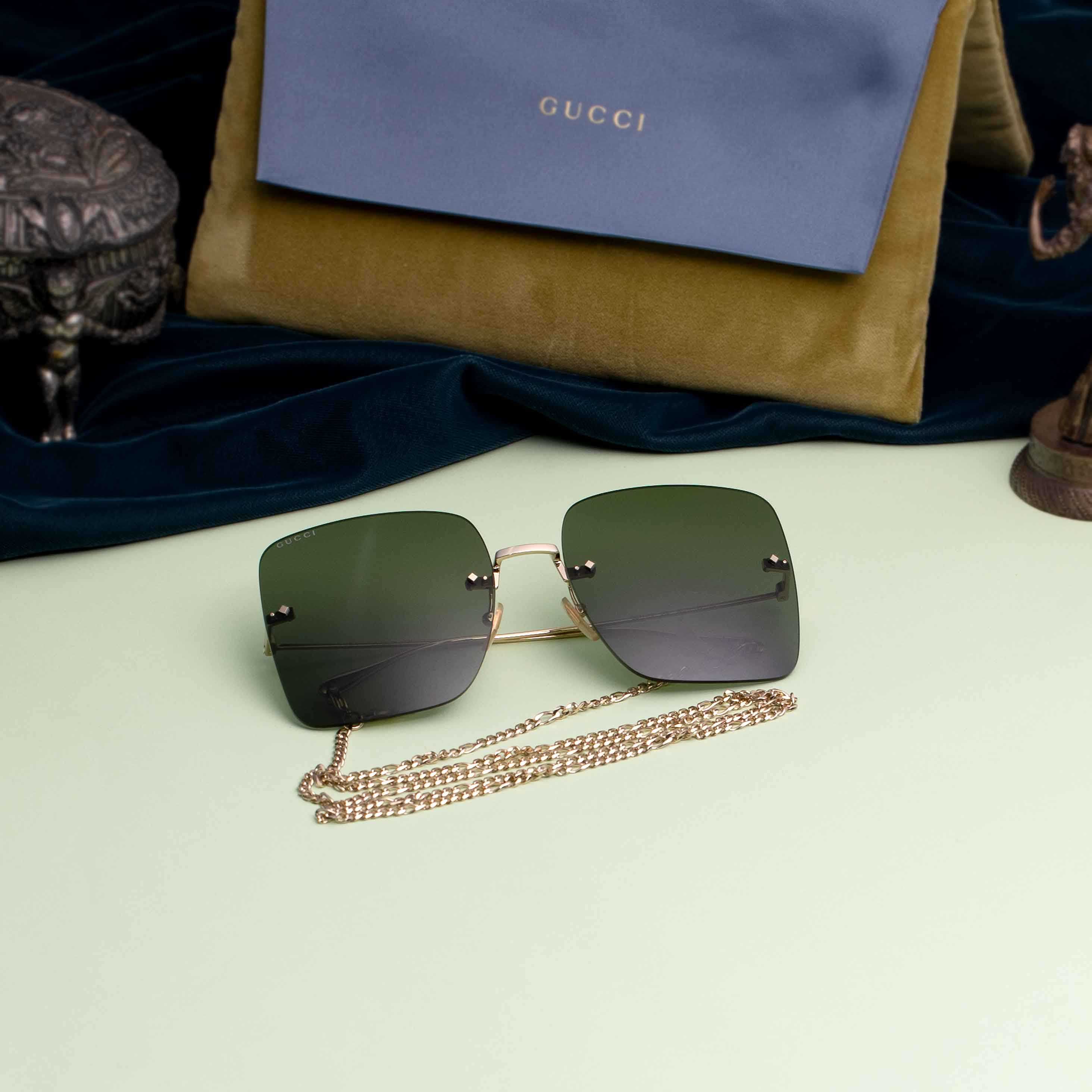 GG1147S 002 SIZE 62 MM. (GOLD-GOLD-GREEN)