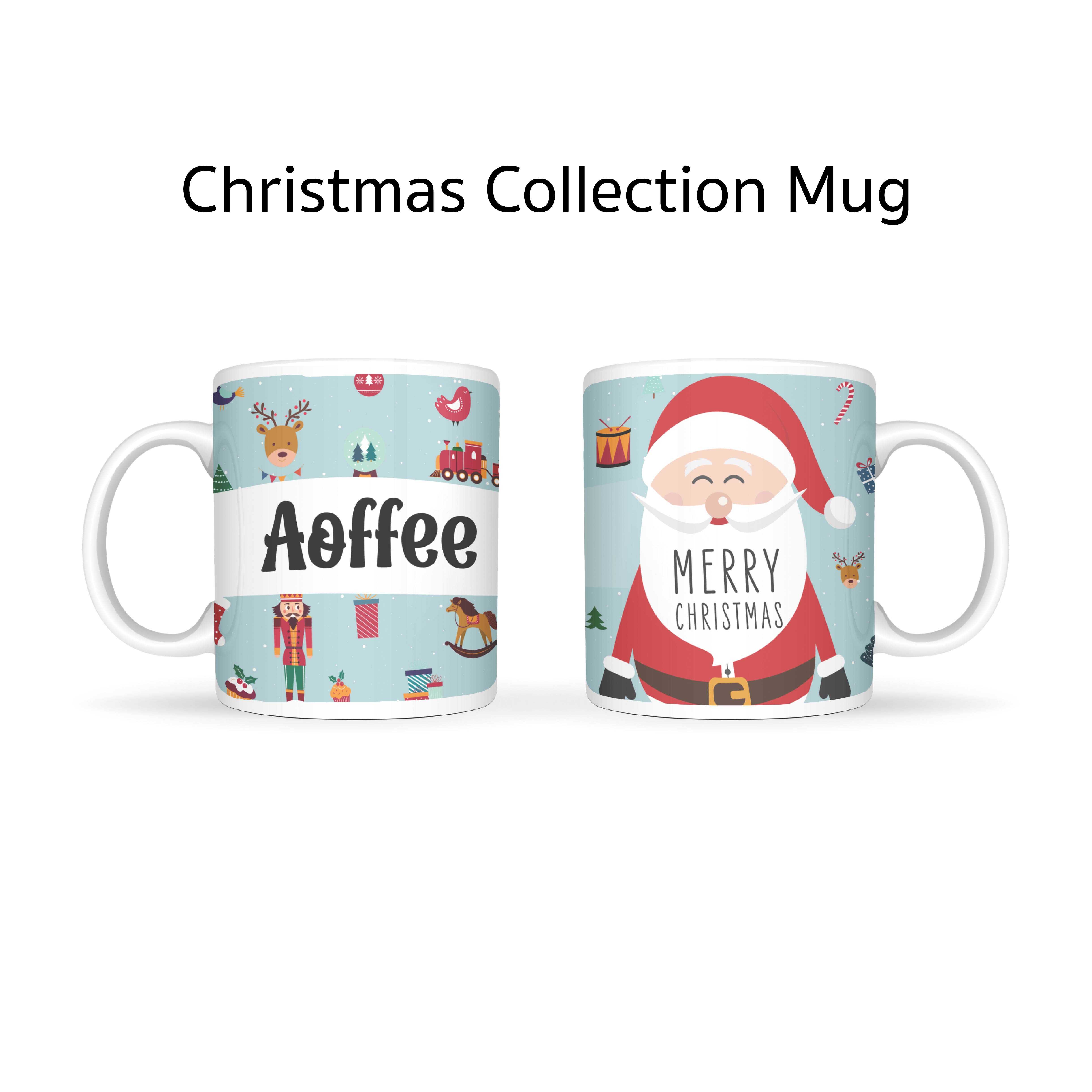 HappyLife Christmas Mug แก้วเซรามิค ลายคริสต์มาส แก้วสกรีน แก้วกาแฟ เหมาะเป็นของขวัญ ของที่ระลึก