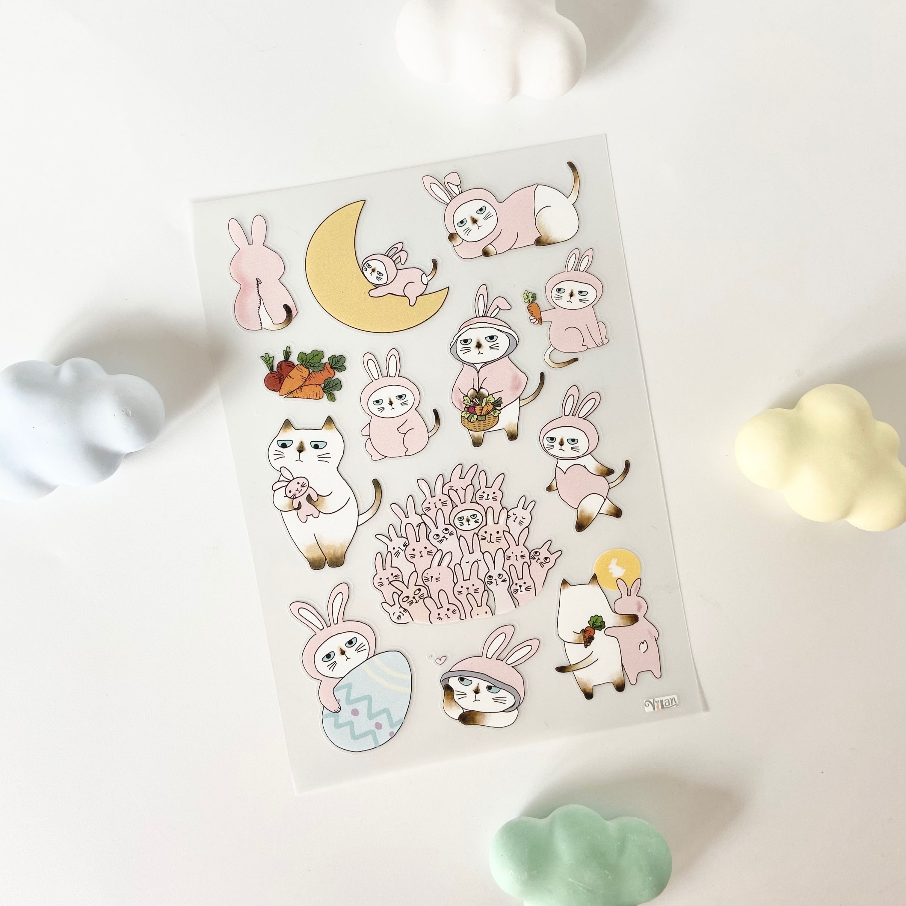Rabbit year Sticker 💖🐰 สติกเกอร์แมวกระต่าย