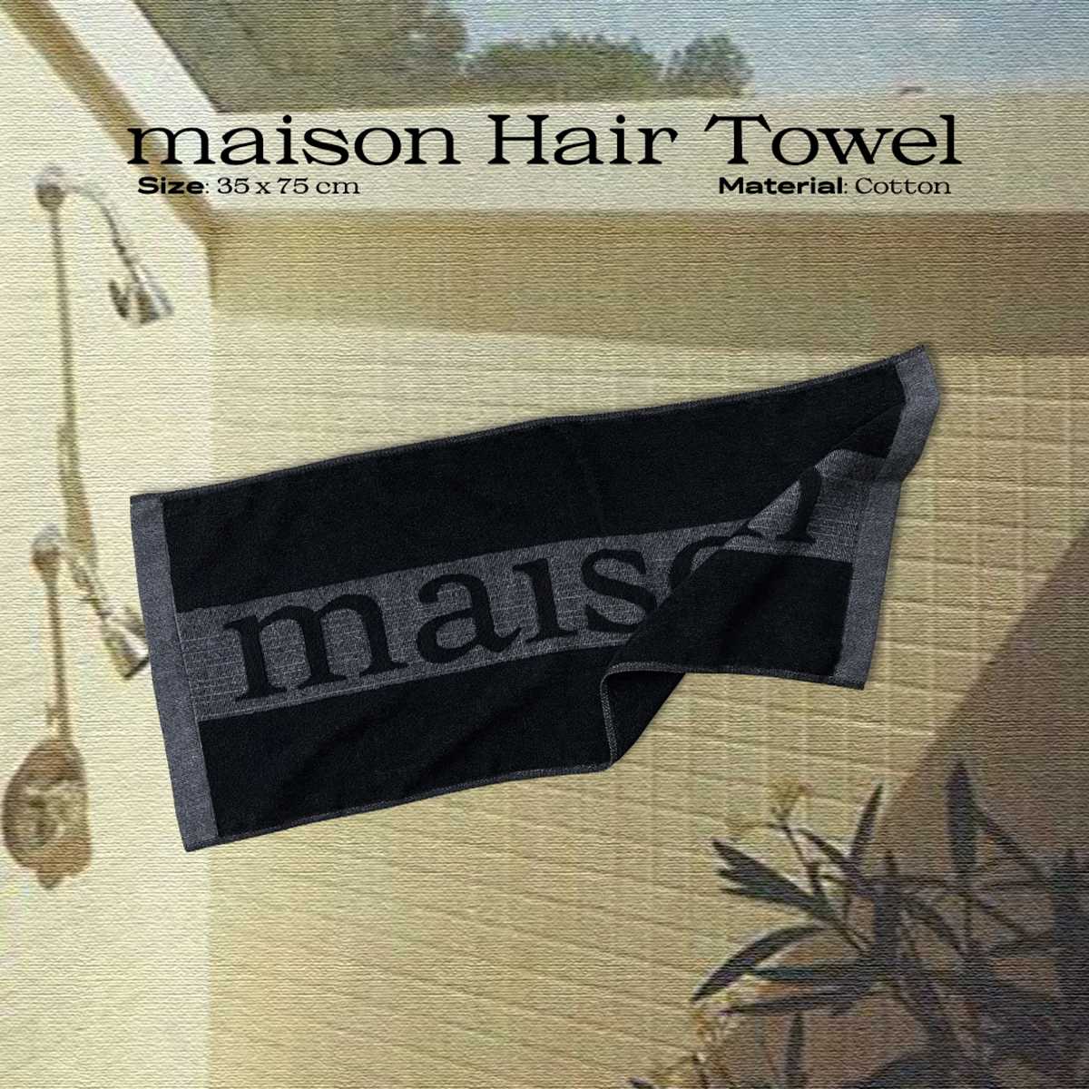 maison KEEPS | Hair Towel ผ้าเช็ดผมทอโลโก้ | Limited ไม่ผลิตเพิ่ม