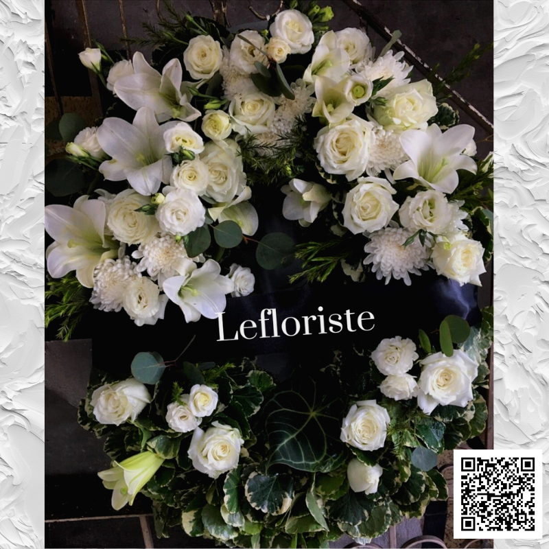 พวงหรีดดอกไม้สด Elegant Tribute 5
