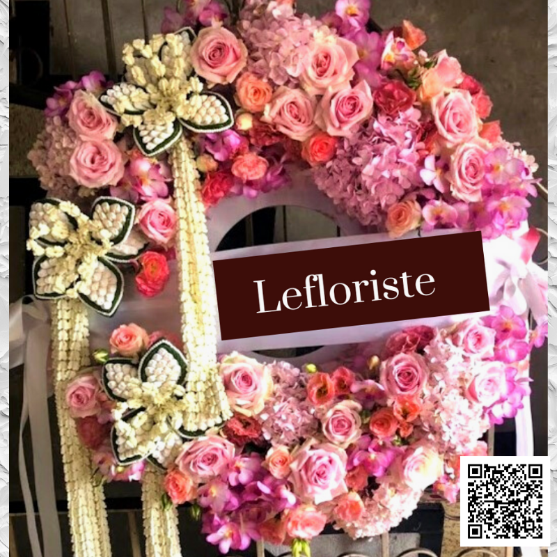 พวงหรีด พวงมาลา ดอกไม้สด Elegant Tribute 62