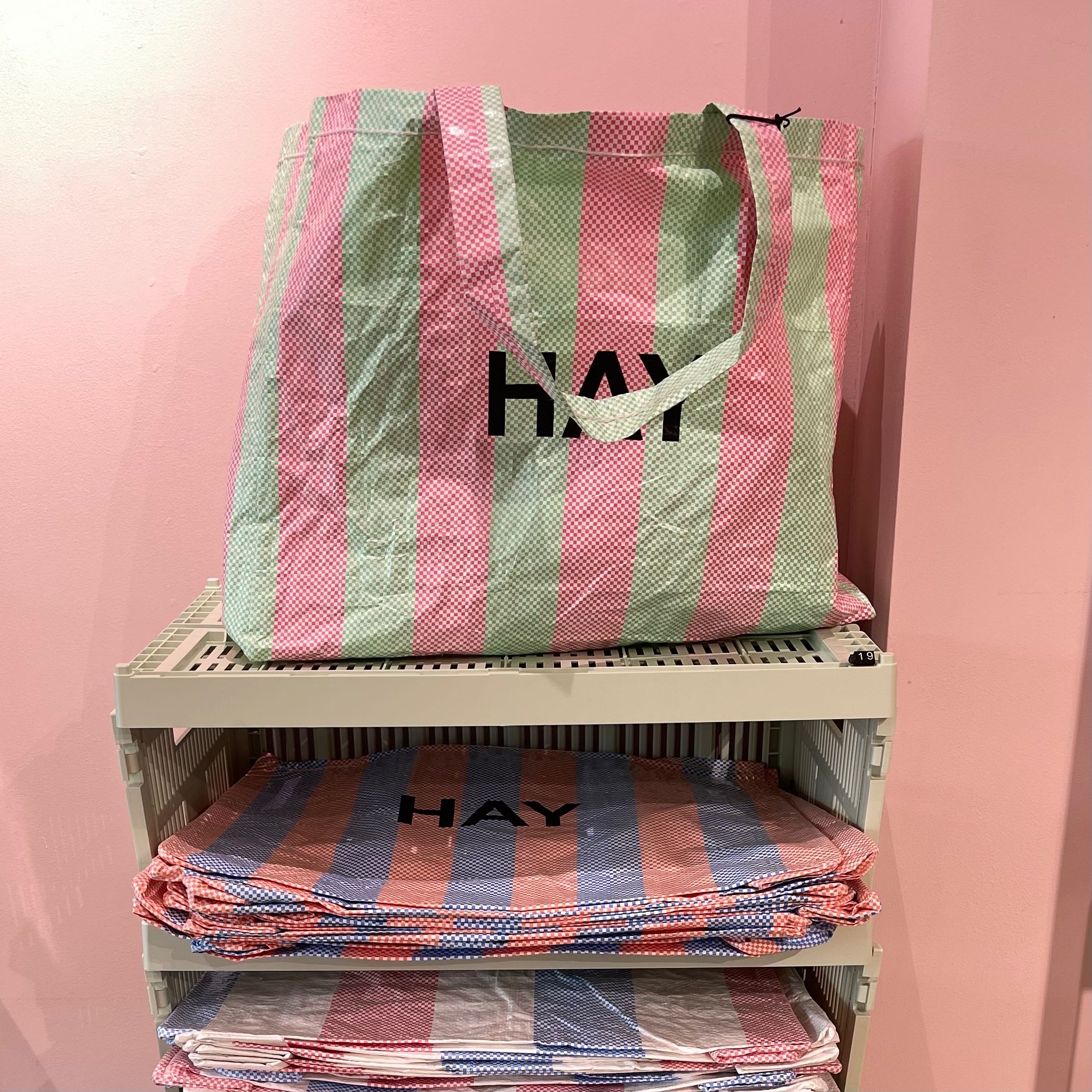 HAY Recycled Candy Stripe Bag LINE SHOPPING