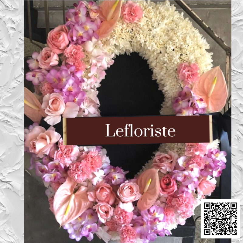 พวงหรีดดอกไม้สด Elegant Tribute 66