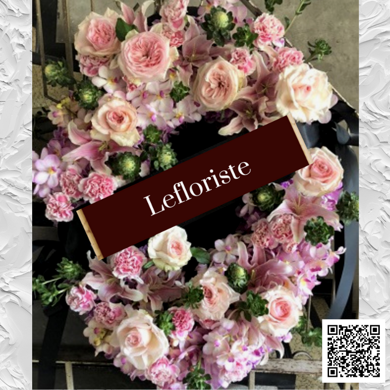 พวงหรีดดอกไม้สด Elegant Tribute 33
