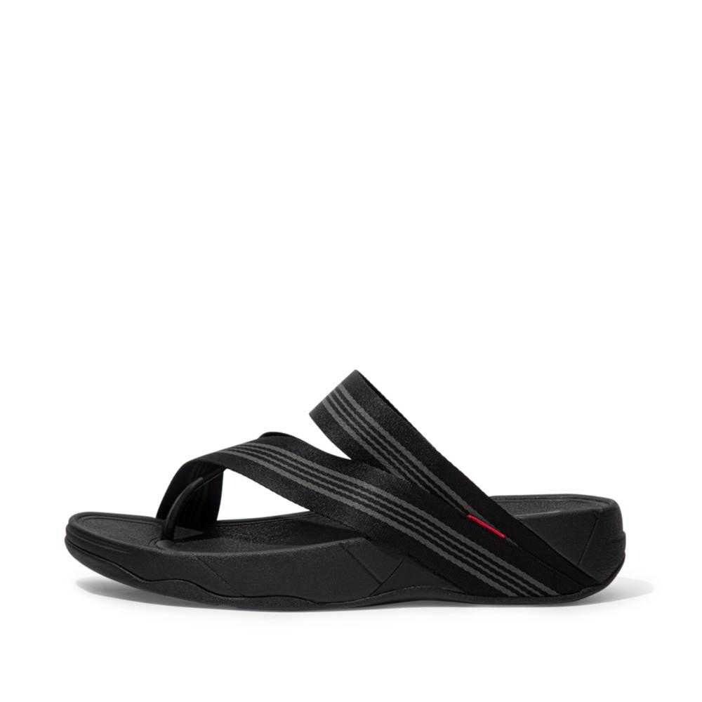 FITFLOP SLING Webbing -Black [M] NEA รองเท้าแตะ ผู้ชาย ฟิตฟลอป  แท้