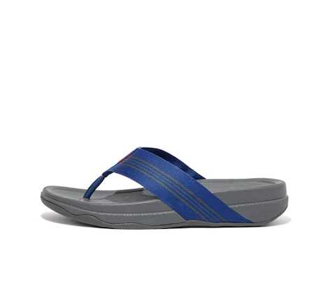 FITFLOP Men's SURFER Stripe Webbing- True Blue[M] NEA รองเท้าแตะ ผู้ชาย ฟิตฟลอป  แท้