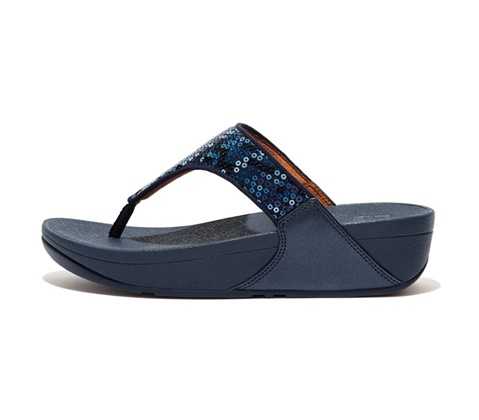 FITFLOP Women's SURFA Sequined -Midnight Navy [W] NEA รองเท้าแตะ ฟิตฟลอป ผู้หญิง แท้ FL7