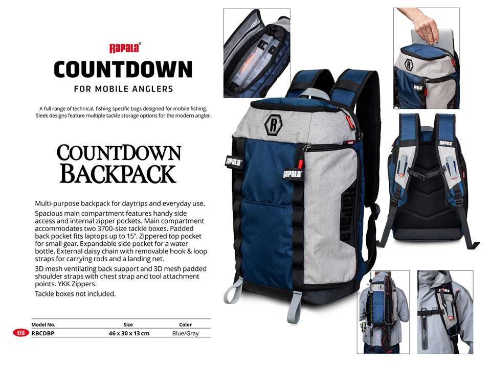 กระเป๋า สะพายหลัง RAPALA Countdown รุ่น RBCDBP Back pack