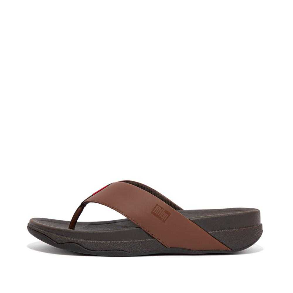 FITFLOP SURFER Men's Toe-Post Sandals -Cappuccino [M] NEA รองเท้าแตะ ผู้ชาย ฟิตฟลอป  แท้