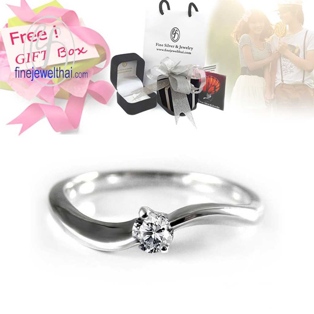 แหวนเพชร-เพชรสังเคราะห์-แหวนเงินแท้-Couple-Diamond-CZ-Silver-Ring-Gift_set110