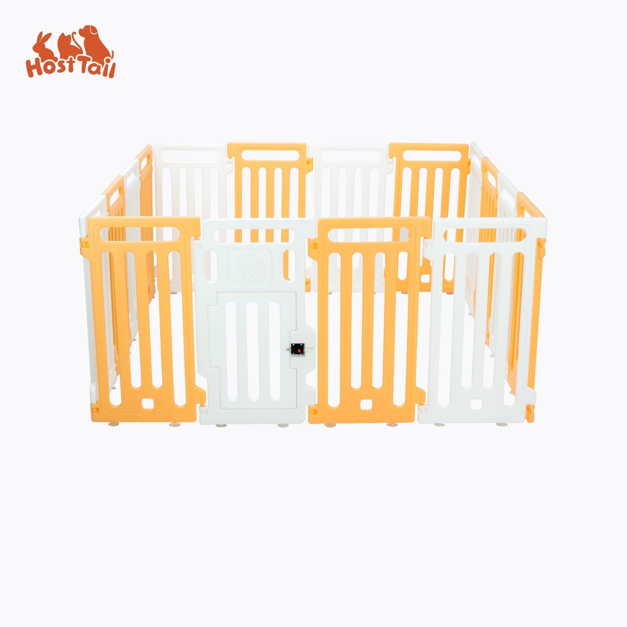 คอกสุนัข รุ่นสลิม S/M/L ส้ม ขาว / Pet Fence (S/M/L) Orange white