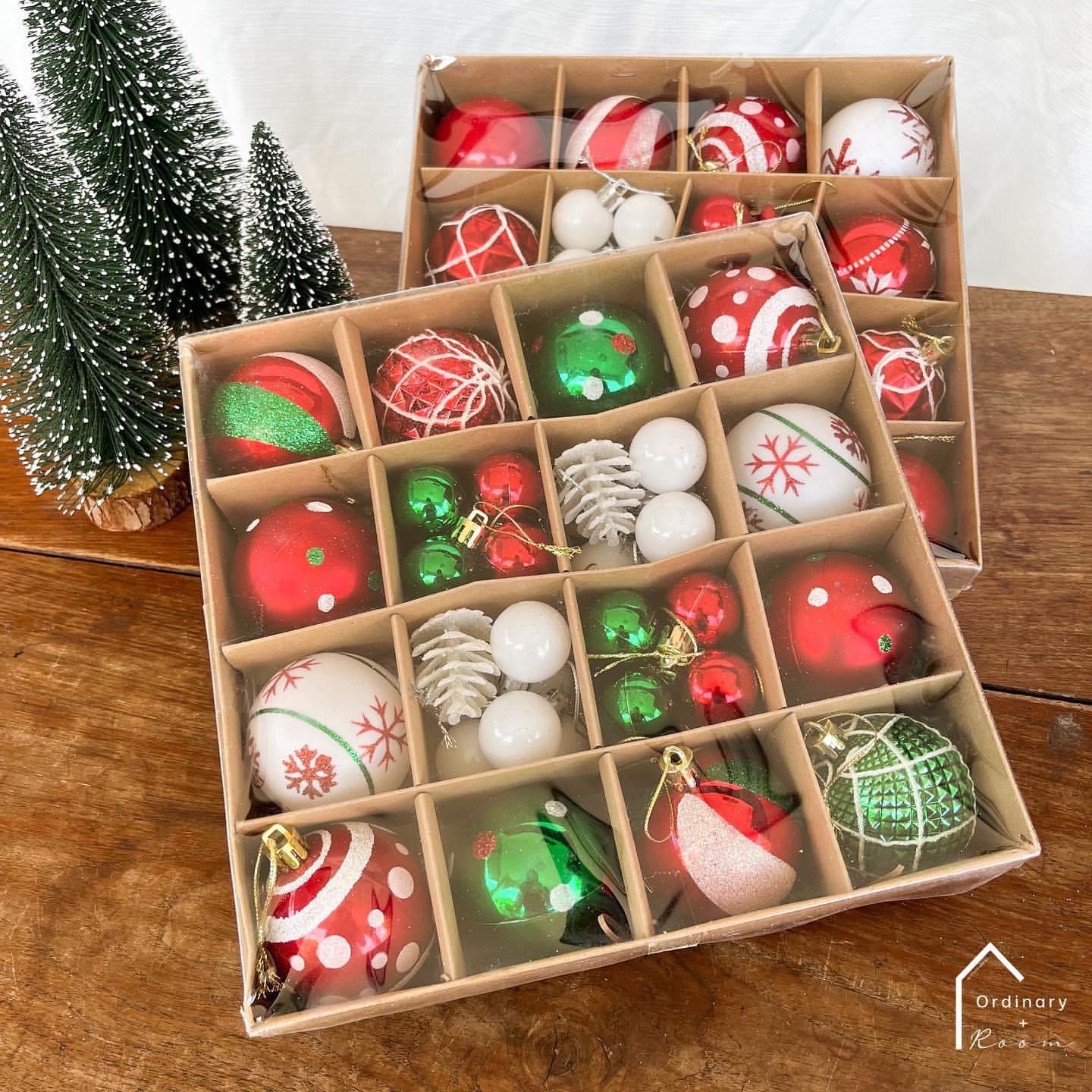 [พร้อมส่ง] Christmas ornaments ลูกบอลแต่งต้นคริสต์มาส
