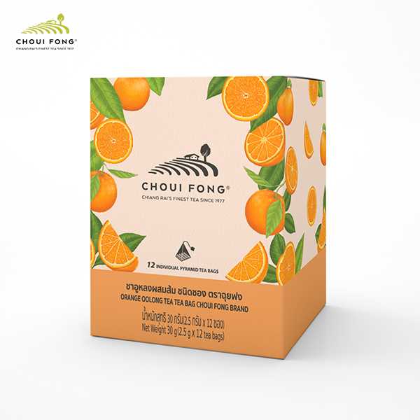 ชาอูหลงผสมส้ม ชนิดกล่อง 30 กรัม (2.5gx12 ซองจุ่ม) Orange Oolong Tea (Tea Box) 30 g