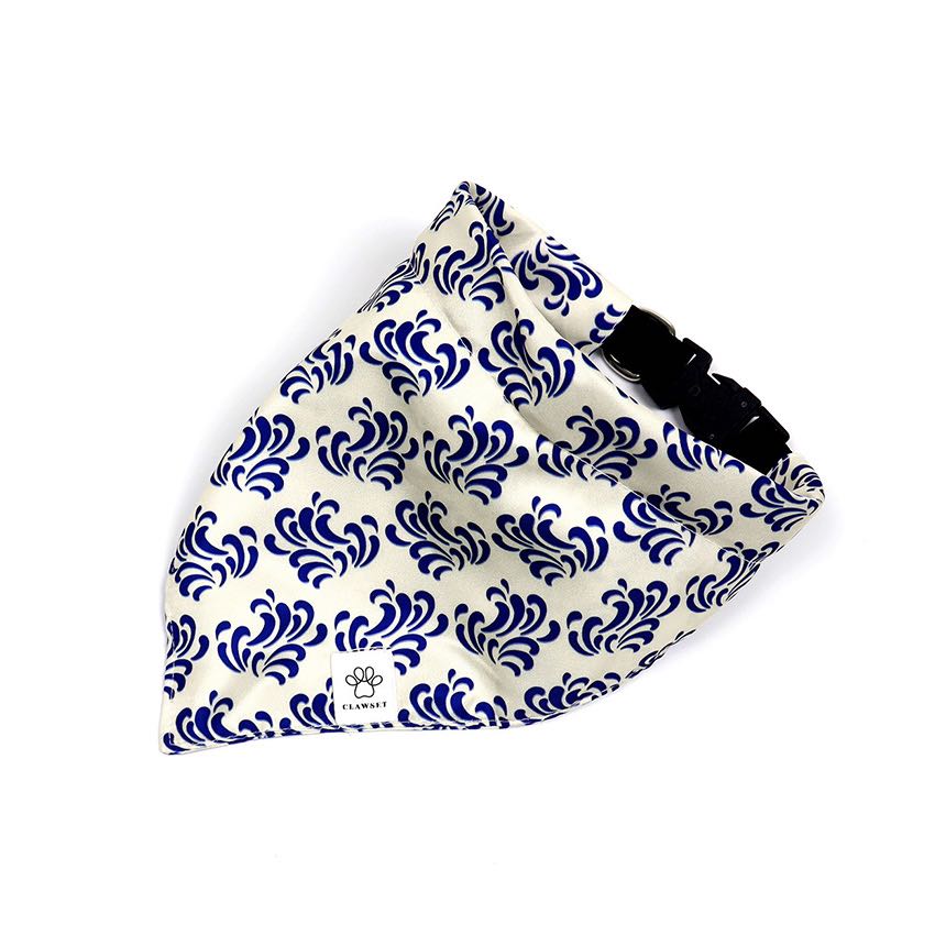 ผ้าพันคอสัตว์เลี้ยงลายคลื่นญี่ปุ่น  S/M/L สีครีม  / Pet scarf ( S/M/L ) Creem