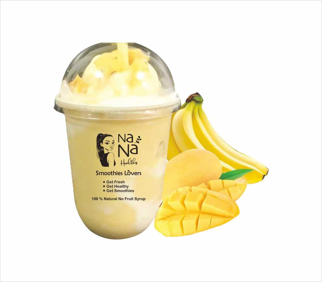 สมูทตี้โยเกิร์ตมะม่วง + กล้วย / Mango + Banana yogurt Smoothie
